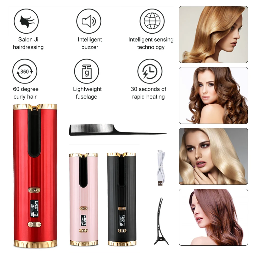 Automatic Wireless Hair Curler Usb Refillable Curling Iron Waves Display Ceramic Curly Rotating Curling Wave Styer Hair Curler
Automatic Wireless Hair Curler Usb Refillable Curling Iron Waves Display Ceramic Curly Rotating Curling Wave Styer Hair Curler
