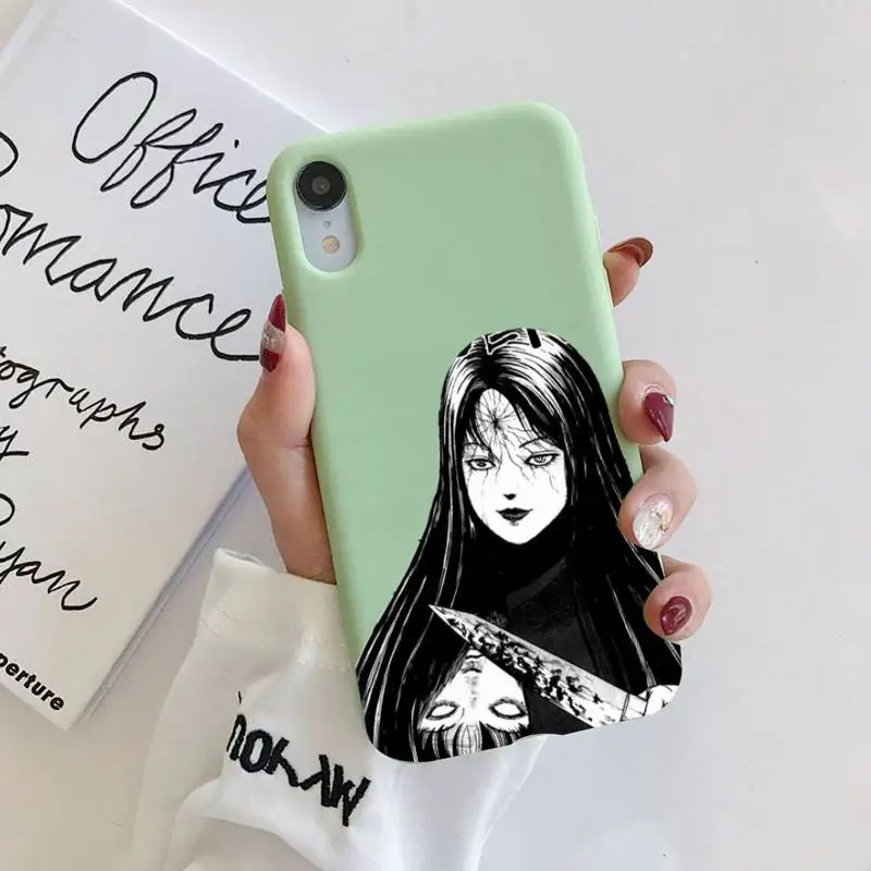 Japanese horror comic Tomie Junji Itou Phone Case For iphone 11 Pro Max X XS Max XR Candy Color Shell For iPhone 7 8 6 6S Plus 
Japanese horror comic Tomie Junji Itou Phone Case For iphone 11 Pro Max X XS Max XR Candy Color Shell For iPhone 7 8 6 6S Plus