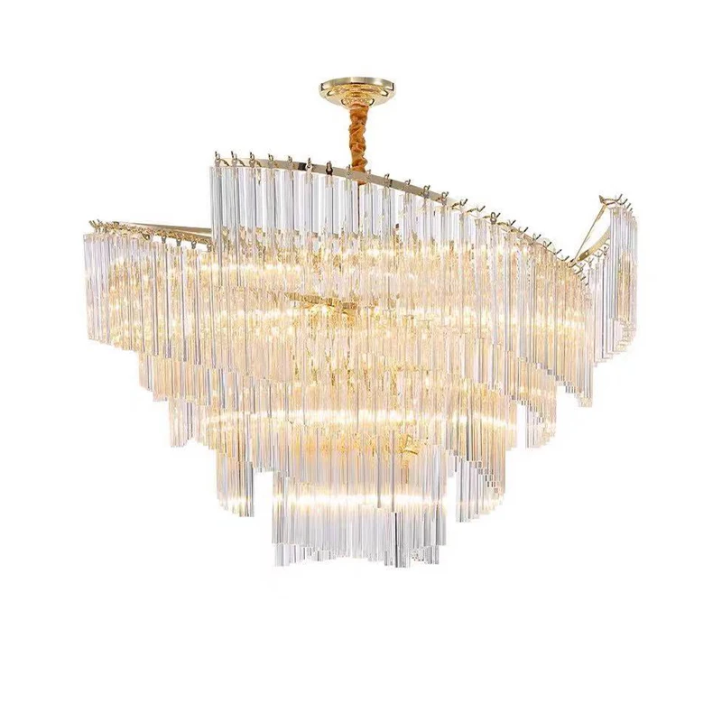LED Art Deco Chrome Golden Stainless Steel Crystal Designer Hanging Lamp Lustre Chandelier Lighting Fixture For Foyer
LED Art Deco Chrome Golden Stainless Steel Crystal Designer Hanging Lamp Lustre Chandelier Lighting Fixture For Foyer
