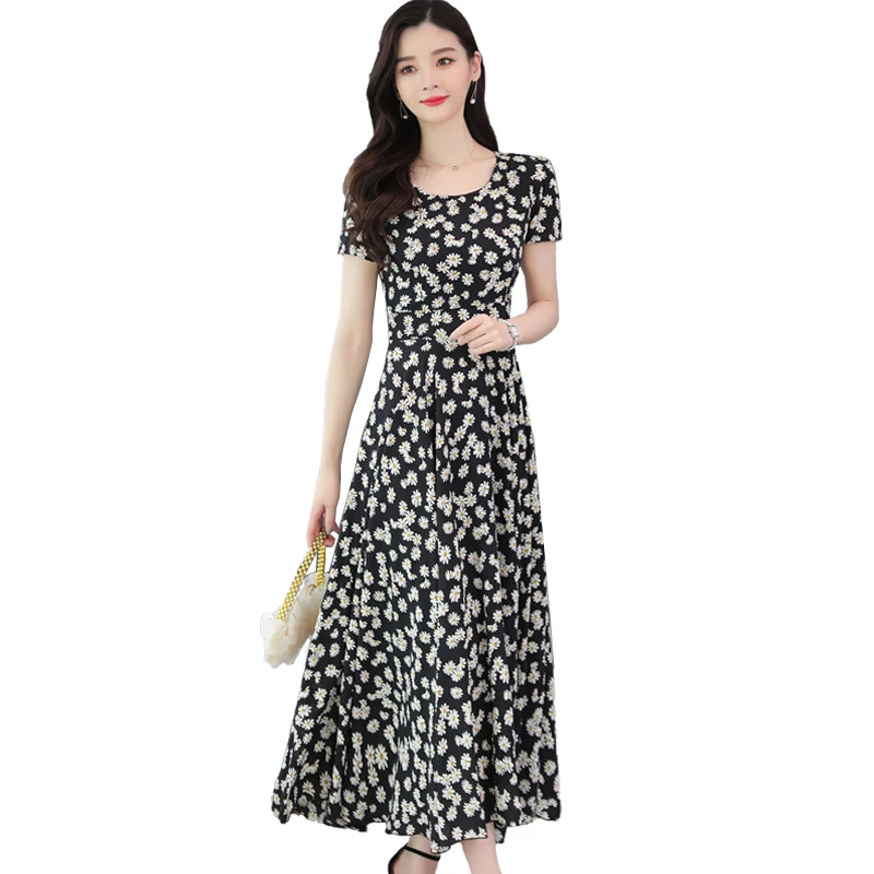 Short-sleeved chiffon bohemian dress waist slimming temperament female summer 2020 long section big swing lattice beach dress
Short-sleeved chiffon bohemian dress waist slimming temperament female summer 2020 long section big swing lattice beach dress