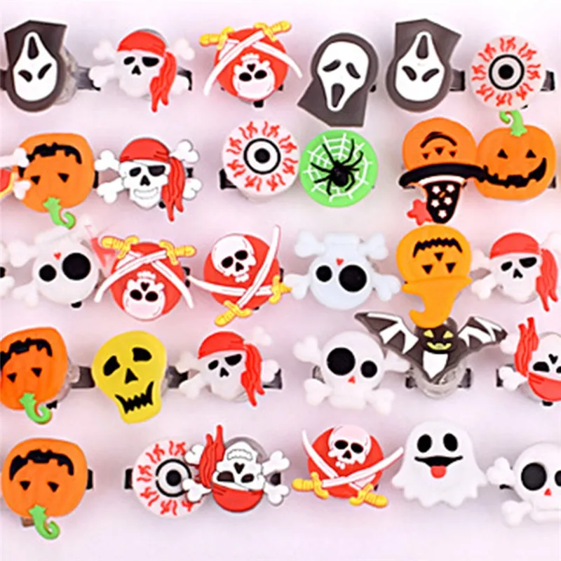 Pinksee 10pcs Creative Cute Pumpkin Ghost Eye Rings for Children Halloween Luminous Rings LED Flash Finger Ring Best Gifts 
Pinksee 10pcs Creative Cute Pumpkin Ghost Eye Rings for Children Halloween Luminous Rings LED Flash Finger Ring Best Gifts