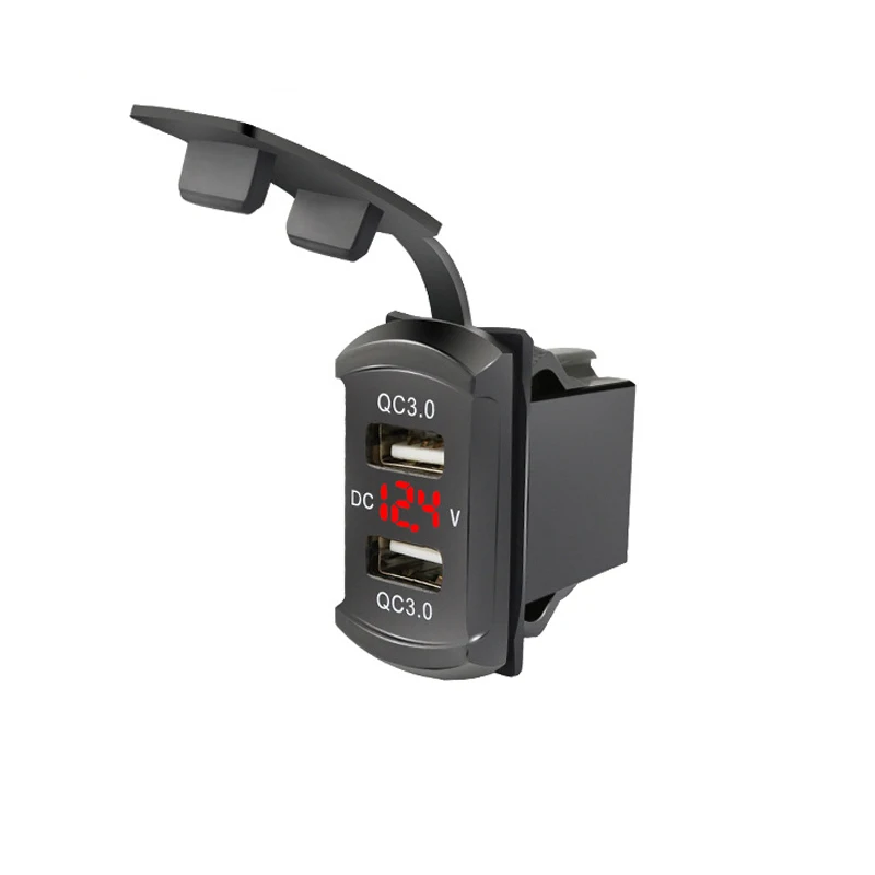 Quick Charge 3.0 Dual USB Rocker Switch Style Charger Voltmeter QC3.0 36W for Car Marine Boat Motorcycle Truck Golf Cart RV
Quick Charge 3.0 Dual USB Rocker Switch Style Charger Voltmeter QC3.0 36W for Car Marine Boat Motorcycle Truck Golf Cart RV