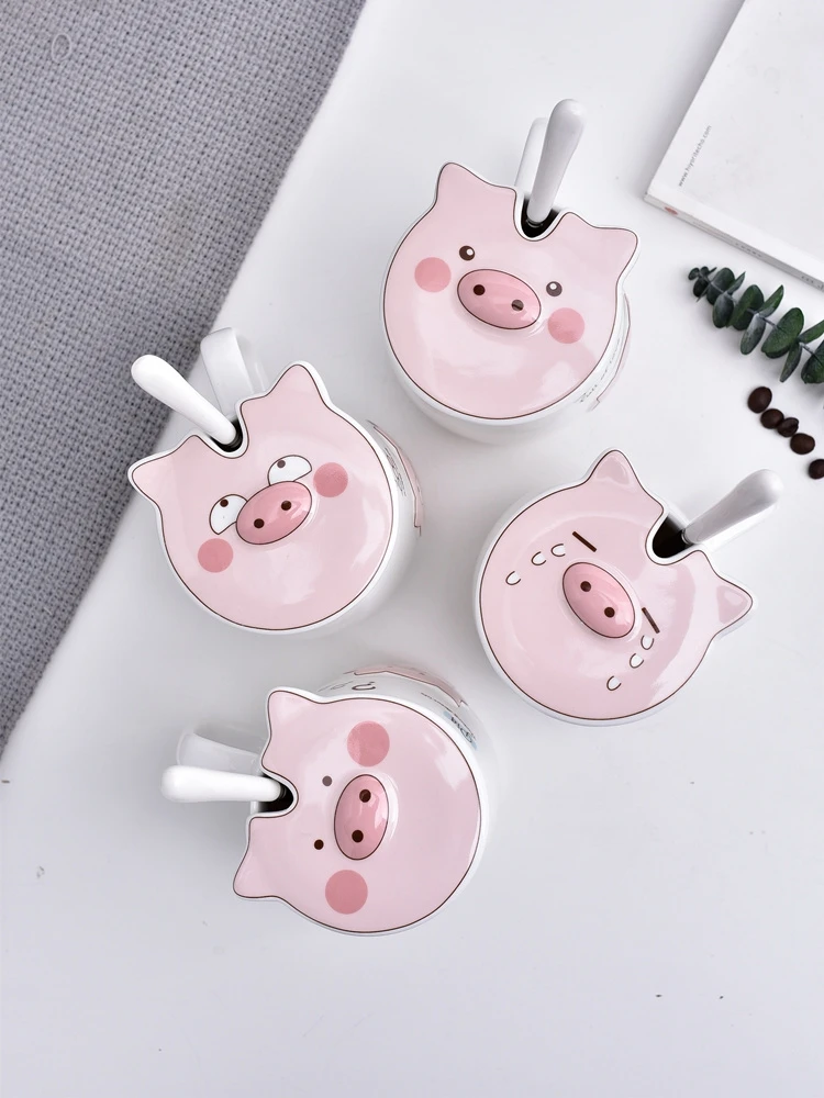 500mL Ceramics Cute Pig Mug with Lid Spoon Coffee Milk Tea Cup Water Drinking Glasses Tumbler Creative Gift Drinkware
500mL Ceramics Cute Pig Mug with Lid Spoon Coffee Milk Tea Cup Water Drinking Glasses Tumbler Creative Gift Drinkware