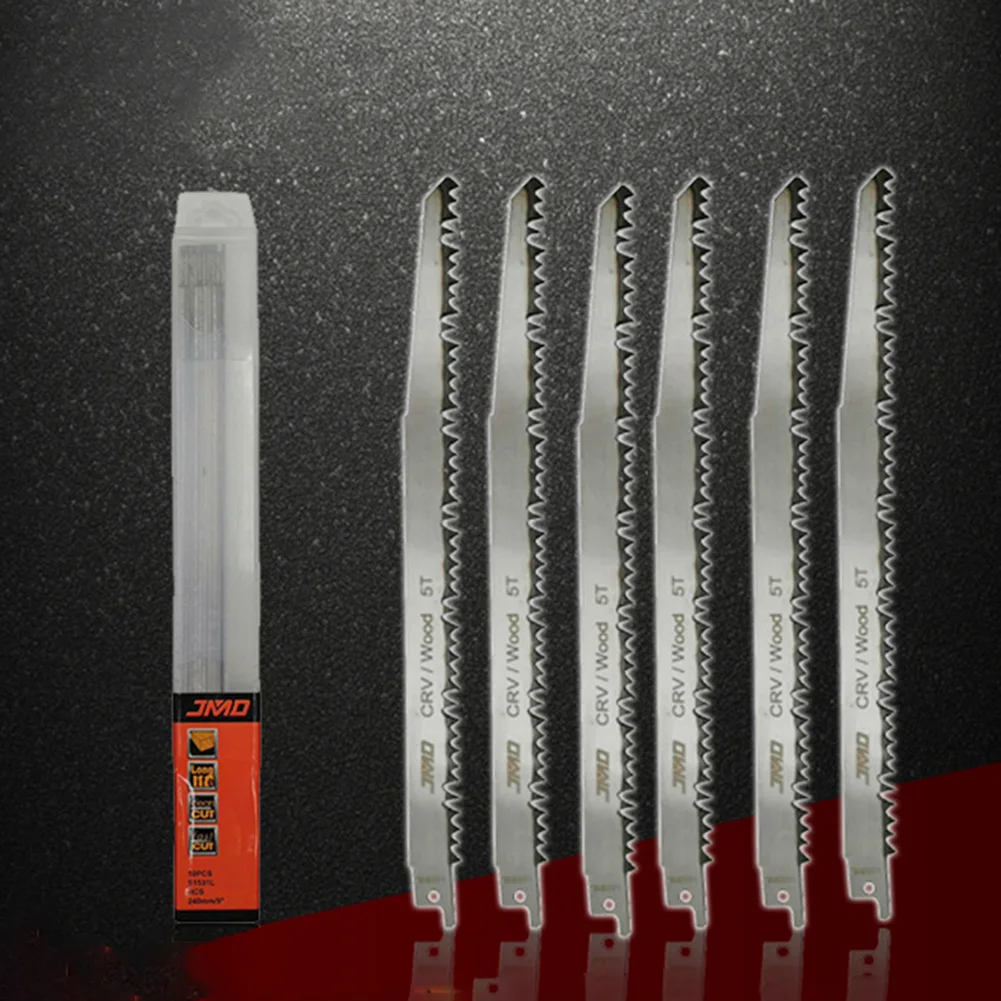 10Pcs S1531L 240mm Reciprocating Saw Blade For Woodworking Saber Saw Blade Fibreboard Plastic Wood Metal Cutting Tool Accessory
10Pcs S1531L 240mm Reciprocating Saw Blade For Woodworking Saber Saw Blade Fibreboard Plastic Wood Metal Cutting Tool Accessory