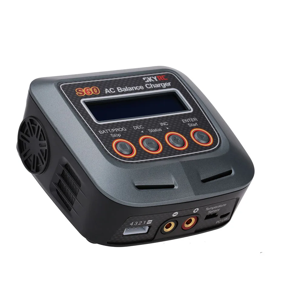 SKYRC S60 Intelligent AC Balance Charger/Discharger with Multi Charging Modes for LiPo LiHV LiFe Lilon NiCd NiMh PB Battery
SKYRC S60 Intelligent AC Balance Charger/Discharger with Multi Charging Modes for LiPo LiHV LiFe Lilon NiCd NiMh PB Battery