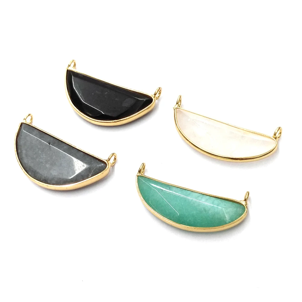 Natural Stone Gem Semicircular Pendant Handmade Crafts DIY Classic Necklace Bracelet Earrings Jewelry Accessories Gift Making
Natural Stone Gem Semicircular Pendant Handmade Crafts DIY Classic Necklace Bracelet Earrings Jewelry Accessories Gift Making