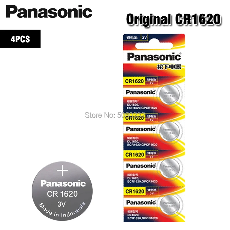 

4Pcs/Lot Panasonic 100% Original CR1620 Button Cell Battery For Watch Car Remote Key cr 1620 ECR1620 GPCR1620 3v Lithium Battery