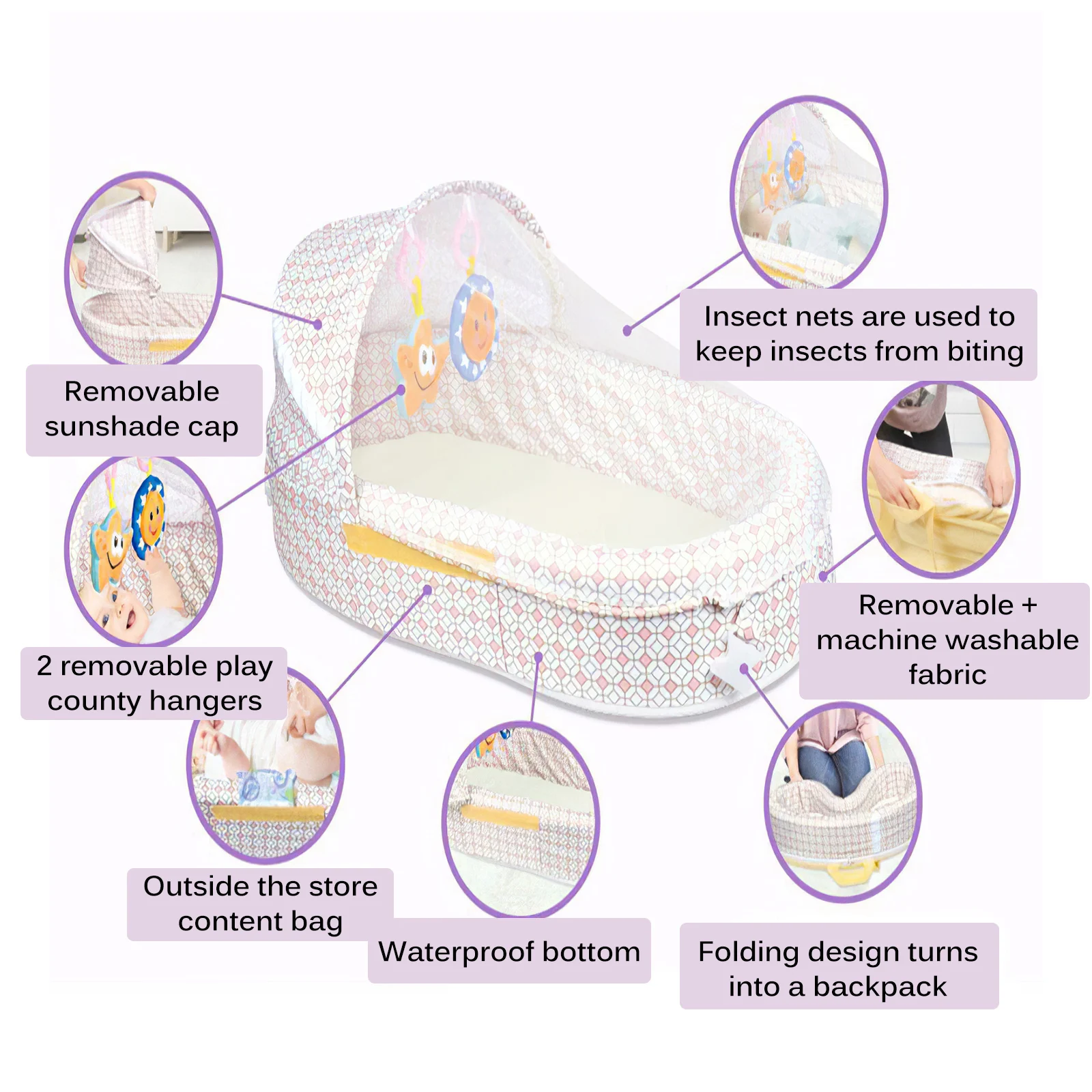 Breathable Portable Sleeping Baby Bed Crib For Baby Multi-Function Travel Mosquito Nest For Newborns Portable Cribs For Baby Bed
Breathable Portable Sleeping Baby Bed Crib For Baby Multi-Function Travel Mosquito Nest For Newborns Portable Cribs For Baby Bed