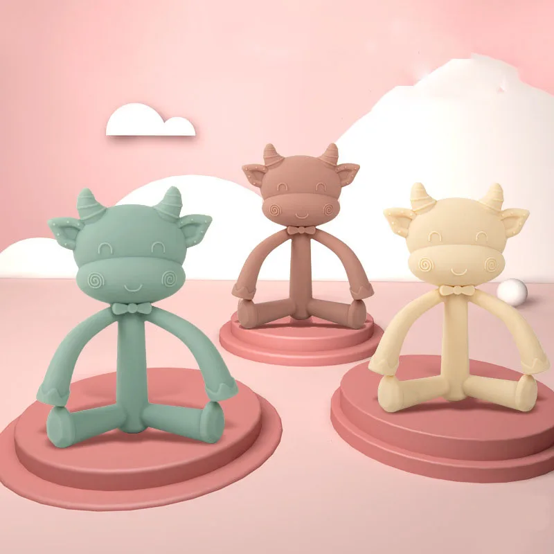 Silicone Cute 3D Cow Sheep Teethers DIY Baby Ring Teether BPA Free Infant Cute Cartoon Chew Charms Food Grade Kids Teething Toy 
Silicone Cute 3D Cow Sheep Teethers DIY Baby Ring Teether BPA Free Infant Cute Cartoon Chew Charms Food Grade Kids Teething Toy