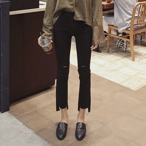 Autumn Clothing Korean Style plus Size Fat Girl Slightly Flared Ripped High Waist Cropped Jeans Women's Loose Elastic Slimming
Autumn Clothing Korean Style plus Size Fat Girl Slightly Flared Ripped High Waist Cropped Jeans Women's Loose Elastic Slimming