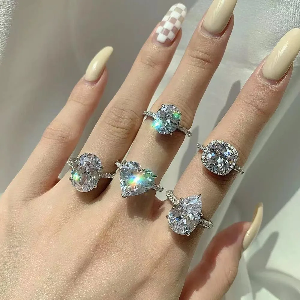 S925 Silver Ring Luxury Zircon Simulation Ring Wedding Engagement Rings For Women Female Ring Trendy jewelry
S925 Silver Ring Luxury Zircon Simulation Ring Wedding Engagement Rings For Women Female Ring Trendy jewelry
