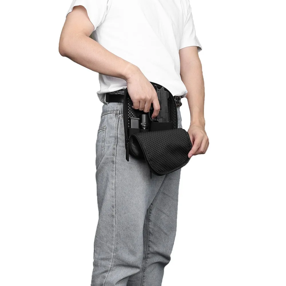 Concealed Gun Bag Tactical Pistol Holster Pouch Fanny Pack Gun Carrier Belt Pocket Handgun Protection Case with Double Belt Loop 
Concealed Gun Bag Tactical Pistol Holster Pouch Fanny Pack Gun Carrier Belt Pocket Handgun Protection Case with Double Belt Loop