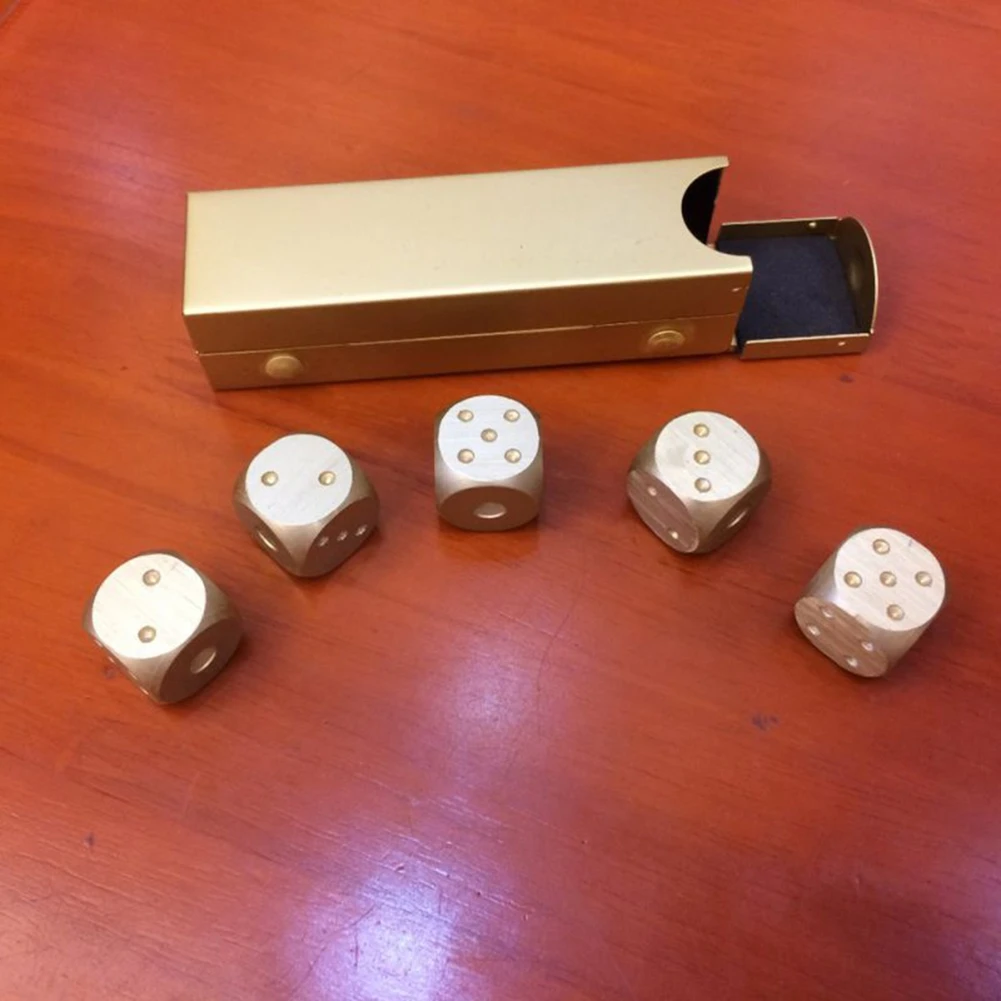 Precision Aluminum Alloy Solid Metal Dices With Portable Box Poker Party Game Portable Dice Man Boyfriend Gift
Precision Aluminum Alloy Solid Metal Dices With Portable Box Poker Party Game Portable Dice Man Boyfriend Gift