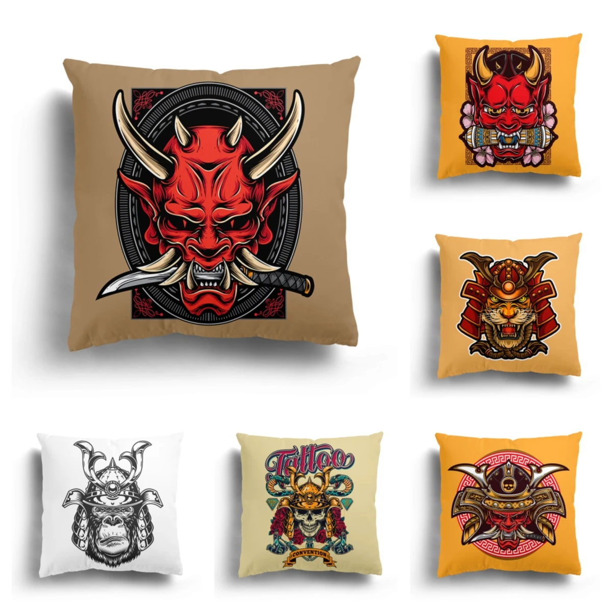 Japanese samurai cartoon character cartoon mask living room holding pillowcase cushion cover cartoon square simple pillowcase
Japanese samurai cartoon character cartoon mask living room holding pillowcase cushion cover cartoon square simple pillowcase