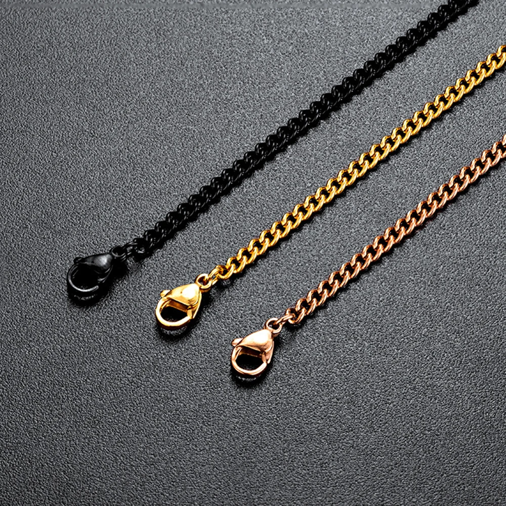 Stainless Steel 10pcs Bulk Sale 2.0mm Side chain Chain 60cm Length Jewelry Gold Black Silver Color
Stainless Steel 10pcs Bulk Sale 2.0mm Side chain Chain 60cm Length Jewelry Gold Black Silver Color