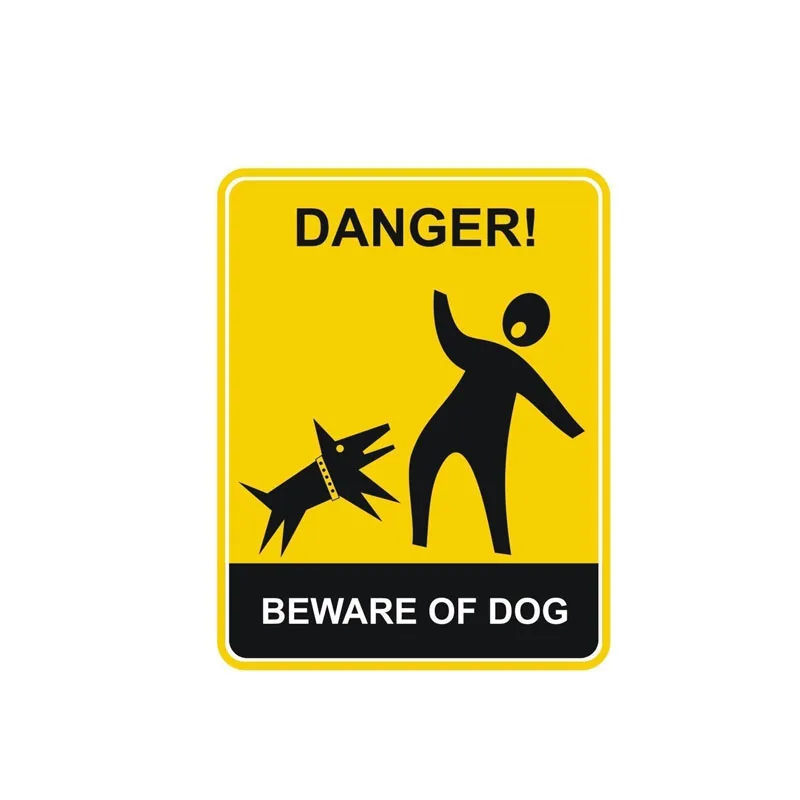 Aliauto Warning Car Sticker Funny Danger Beware of The Dog Decal Accessories PVC for Honda Volkswagen Renault Toyota 13cm*10cm | Автомобили
