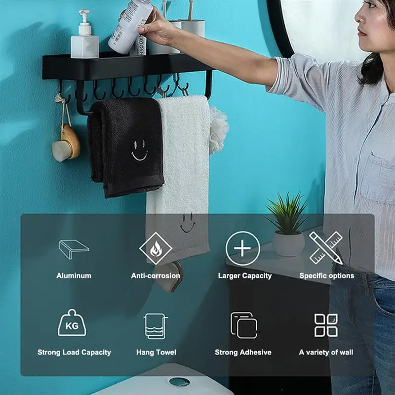 Household Rack Wall-Mounted Bathroom Towel Storage Holder Anticorrosive Rust Wall Hanging Rack For Toilet Wash Table
Household Rack Wall-Mounted Bathroom Towel Storage Holder Anticorrosive Rust Wall Hanging Rack For Toilet Wash Table