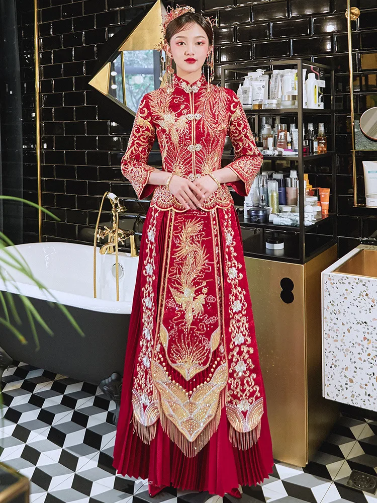Chinese Women and Men Wedding Dress Classic Luxurious Coule Embroidery Phoenix&Dragon Hanfu Clothing Marriage Suit
Chinese Women and Men Wedding Dress Classic Luxurious Coule Embroidery Phoenix&Dragon Hanfu Clothing Marriage Suit