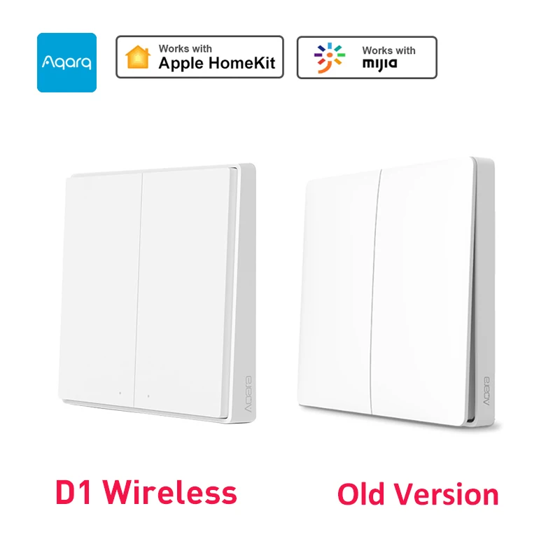 Aqara D1 Wall Switch Zigbee Smart No Wiring Light Switches Remote Control Single Double Wireless Key Work For Mi Apple Homekit 
Aqara D1 Wall Switch Zigbee Smart No Wiring Light Switches Remote Control Single Double Wireless Key Work For Mi Apple Homekit
