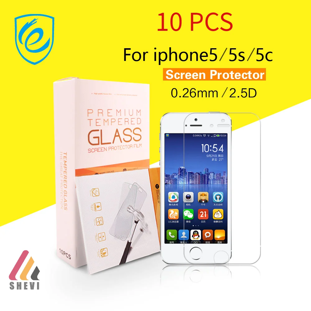 10PCS/LOT 2.5D 0.26mm Protective Film for iPhone 5 5S 5C SE Premium Tempered Glass round Screen Protector For iphone 4 4S 6 6S
10PCS/LOT 2.5D 0.26mm Protective Film for iPhone 5 5S 5C SE Premium Tempered Glass round Screen Protector For iphone 4 4S 6 6S