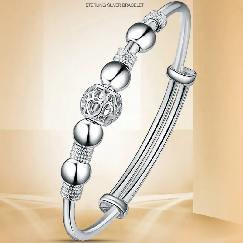 Роскошный изящный браслет Nine Running Beads на запястье длиной 16 см из стерлингового