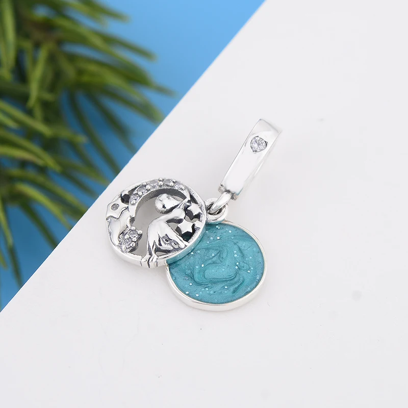 Подходящие оригинальные фирменные бусины для браслета из серебра 925 пробы с зеленой эмалью и белыми бусинами в виде волшебной луны и звезд д... 
Подходящие оригинальные фирменные бусины для браслета из серебра 925 пробы с зеленой эмалью и белыми бусинами в виде волшебной луны и звезд д...