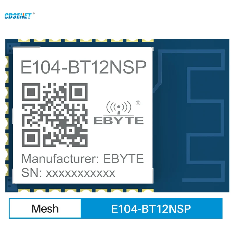 GFSK Blue-tooth Self Mesh Module 10dBm 2,4 ГГц BLE E104-BT12NSP CDSENET 60m Поддержка Sig Mesh V1.0 Max 16383 узлы UART интерфейс
GFSK Blue-tooth Self Mesh Module 10dBm 2,4 ГГц BLE E104-BT12NSP CDSENET 60m Поддержка Sig Mesh V1.0 Max 16383 узлы UART интерфейс