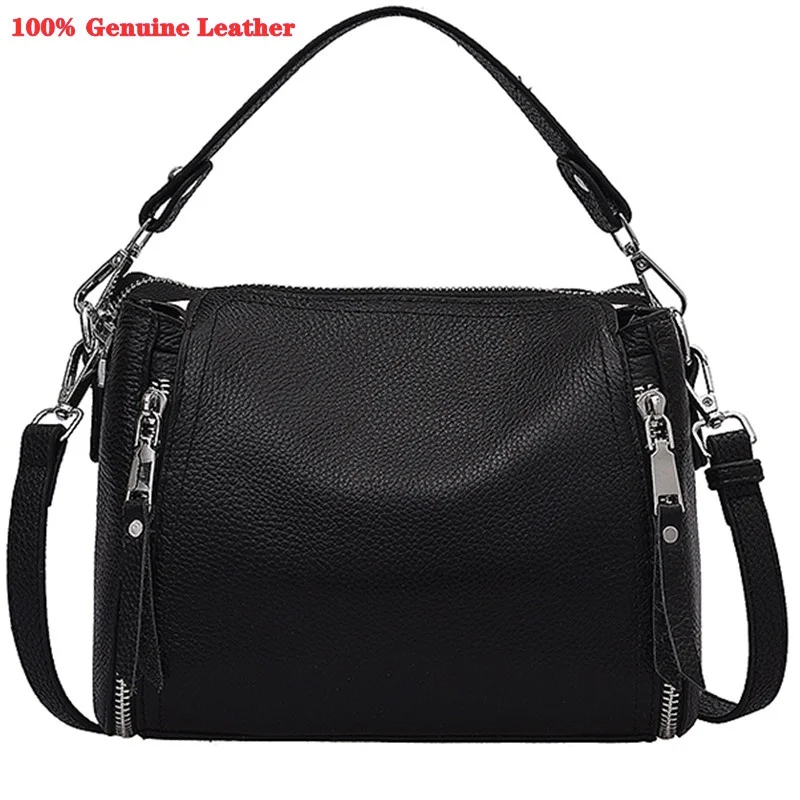 100% Pure Genuine Leather Handbag Designers Women Messenger Bags Females Bucket Bag Leather Crossbody Shoulder Bag Handbag Black
100% Pure Genuine Leather Handbag Designers Women Messenger Bags Females Bucket Bag Leather Crossbody Shoulder Bag Handbag Black