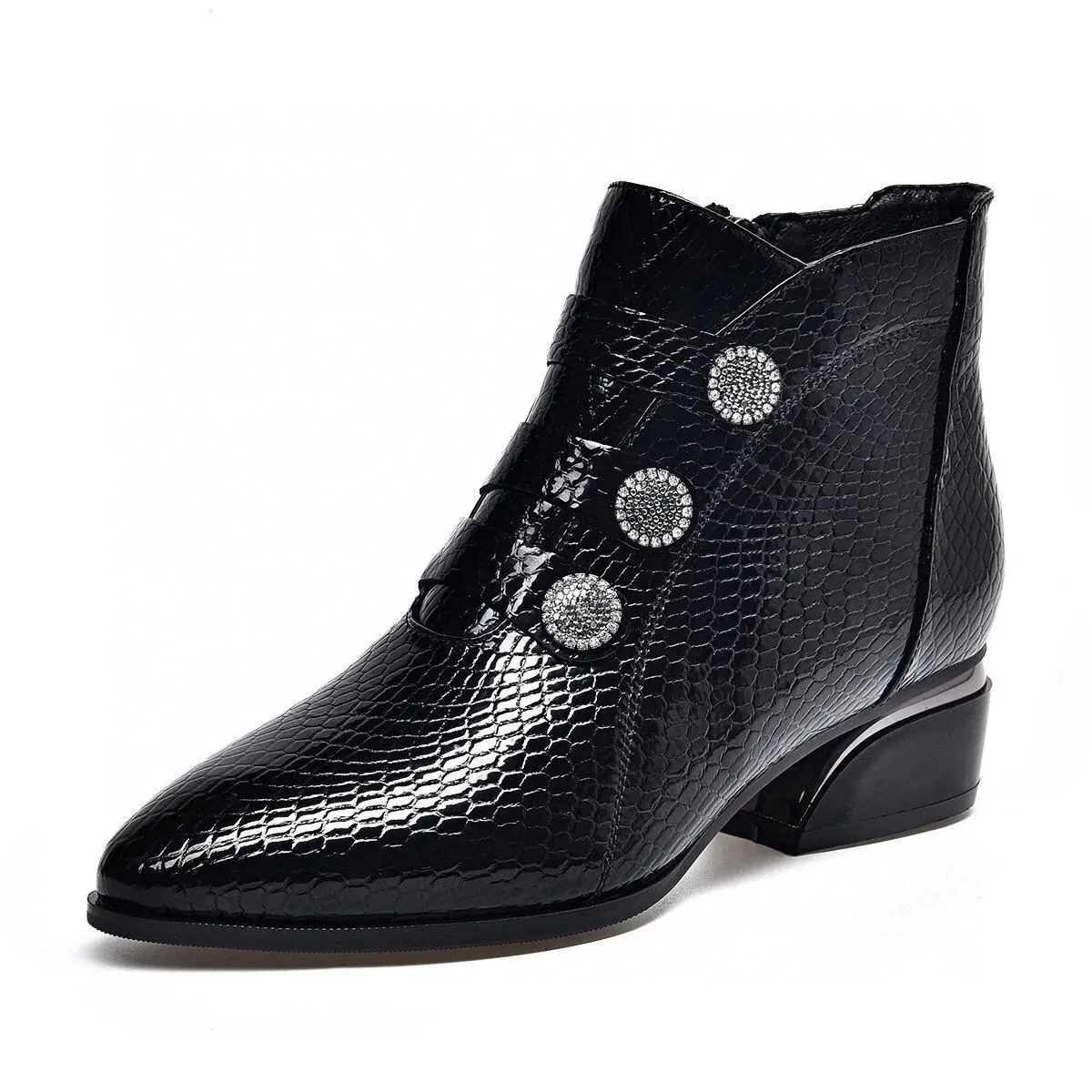 Genuine Leather Woman Ankle Boots Fashion Winter Plush Warm Women Shoes Ladies Casual Thick Heel Booties Brand Females Snow Boot
Genuine Leather Woman Ankle Boots Fashion Winter Plush Warm Women Shoes Ladies Casual Thick Heel Booties Brand Females Snow Boot