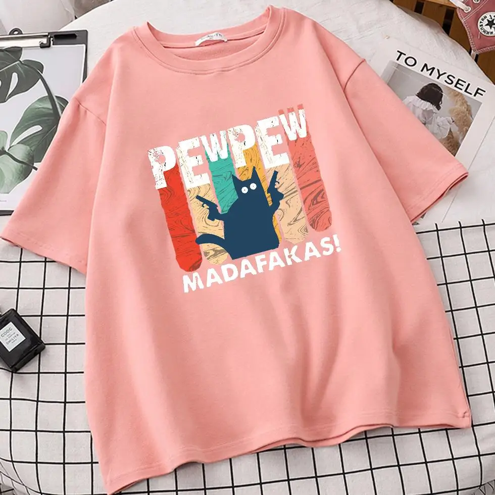 Женские футболки Pew Madafakas Tumblr, трендовые футболки, модная футболка в стиле хип-хоп, брендовые футболки с коротким рукавом, топы с круглым выре... 
Женские футболки Pew Madafakas Tumblr, трендовые футболки, модная футболка в стиле хип-хоп, брендовые футболки с коротким рукавом, топы с круглым выре...
