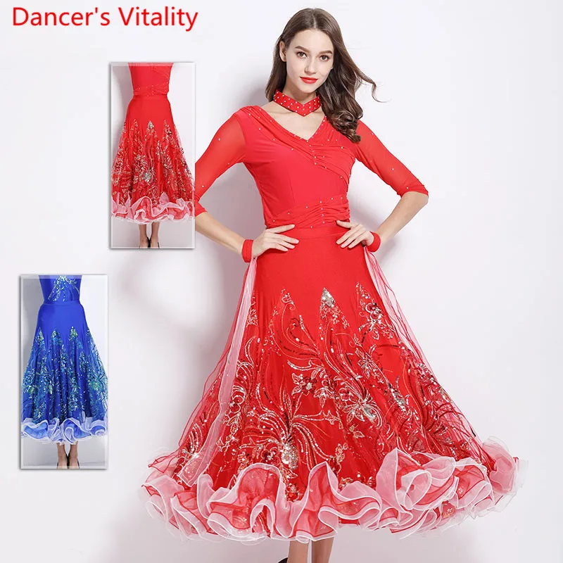 Взрослая Современная Одежда для танцев Женская эластичная шелковая юбка с блестками и большим подолом юбка для бальных танцев национальны...
Взрослая Современная Одежда для танцев Женская эластичная шелковая юбка с блестками и большим подолом юбка для бальных танцев национальны...