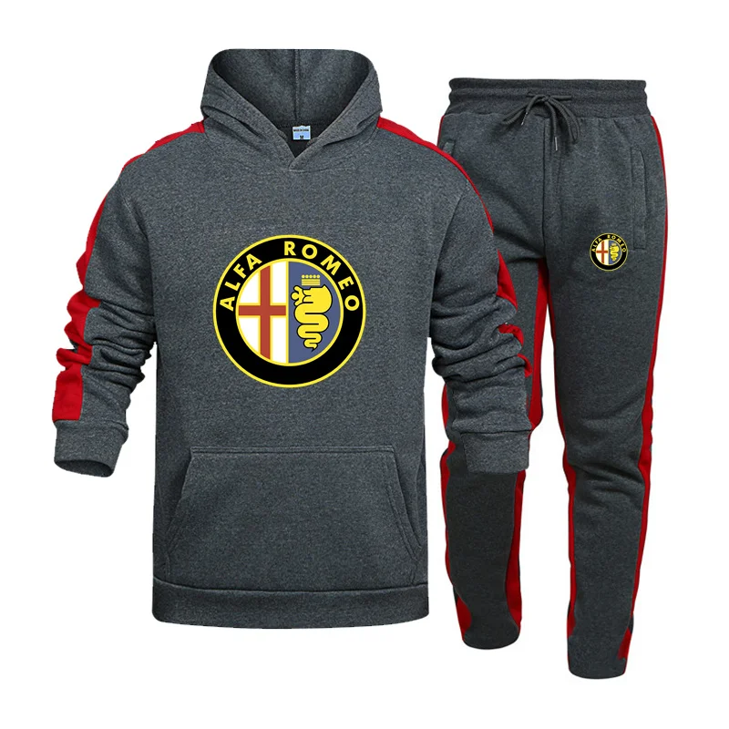 ALFA ROMEO Men's Hoodie 2-Piece Set 2021 New Brand Spring and Autumn Print Hooded Sweatshirt + Pants Sportswear Set
ALFA ROMEO Men's Hoodie 2-Piece Set 2021 New Brand Spring and Autumn Print Hooded Sweatshirt + Pants Sportswear Set