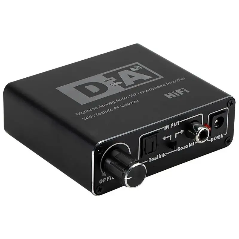 Цифровой оптический коаксиальный Toslink в аналоговый аудио RCA L/R 3 5 мм Hi-Fi усилитель