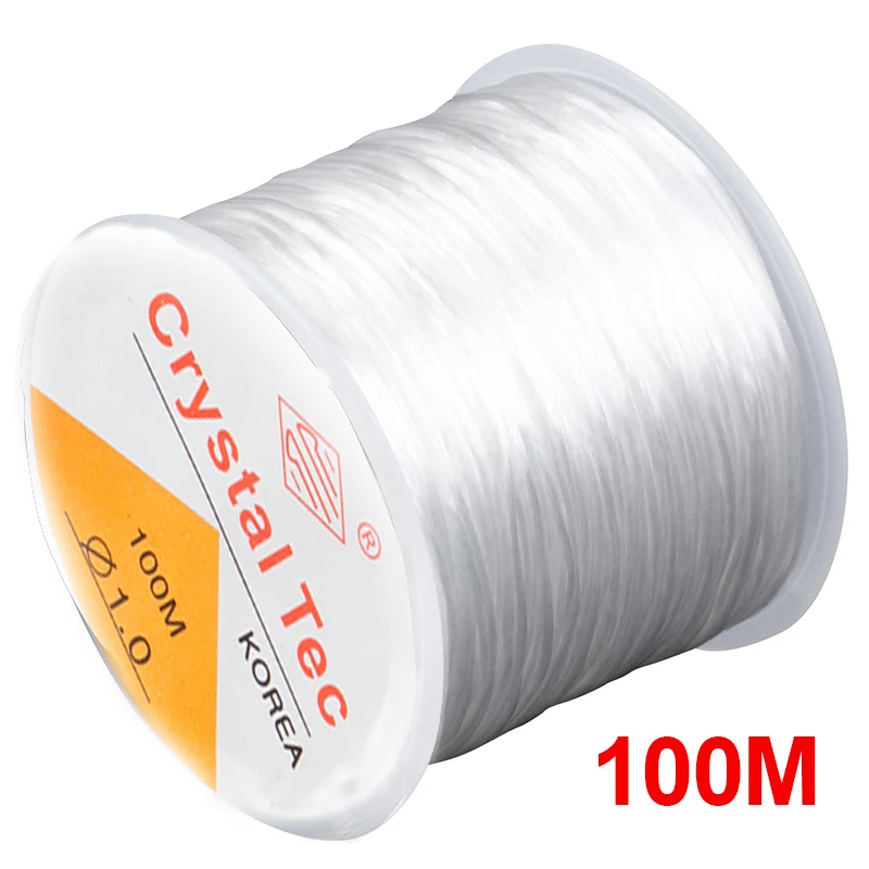 100m Strong Elastic Crystal Beading Thread Cord Jewelry Making Necklace Bracelet DIY Beads String Stretchable Thickness 0.5-1mm
100m Strong Elastic Crystal Beading Thread Cord Jewelry Making Necklace Bracelet DIY Beads String Stretchable Thickness 0.5-1mm