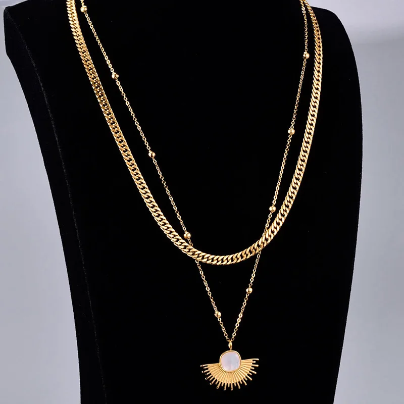 Rhysong Jewellery Pendant Necklaces Female Stacked Titanium Steel Ins Trendy Geometric Shell Clavicle Chain HCL232
Rhysong Jewellery Pendant Necklaces Female Stacked Titanium Steel Ins Trendy Geometric Shell Clavicle Chain HCL232