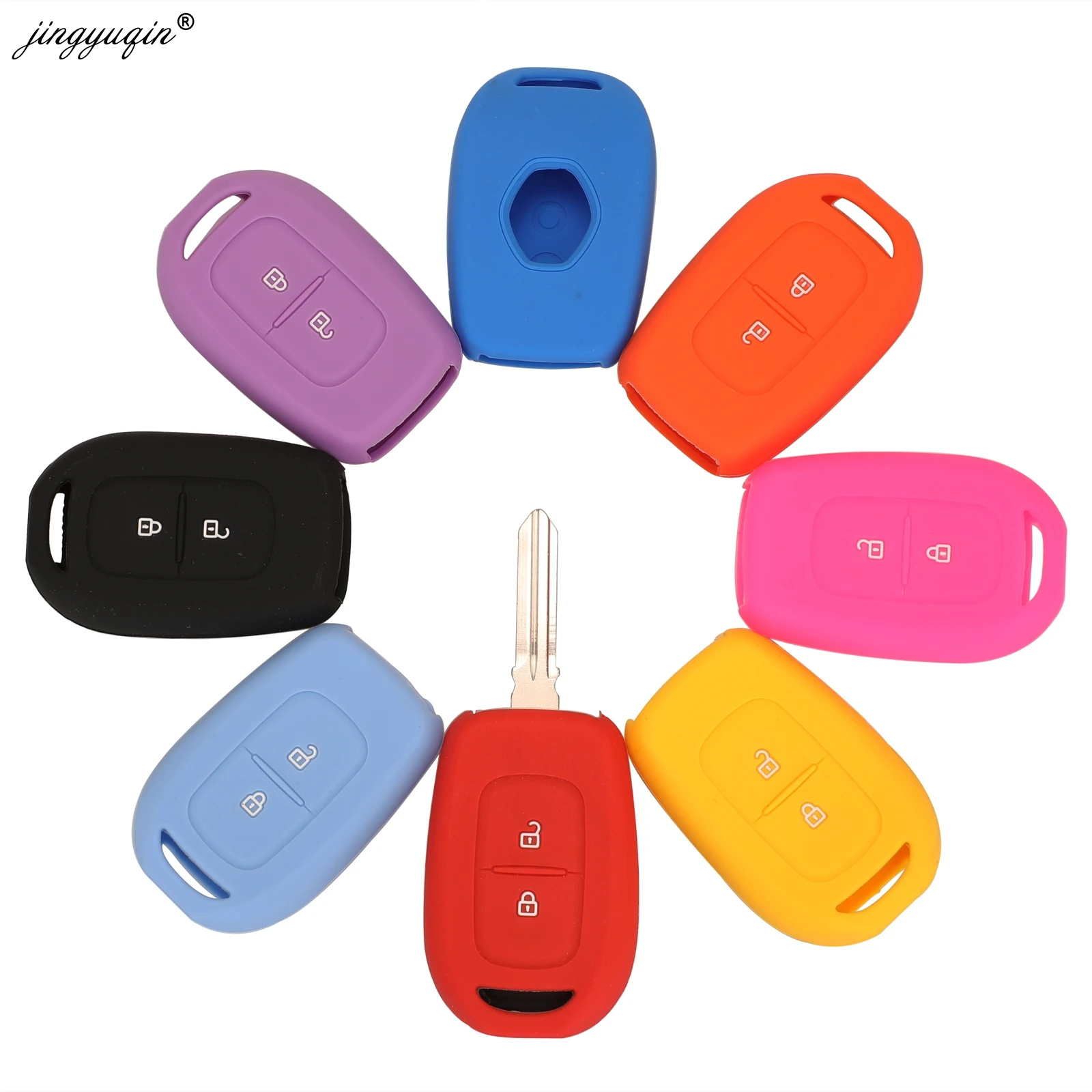 jingyuqin 2 Buttons Silicone Key Case for Renault Scenic Master Megane Duster Logan Clio Captur Laguna Fluence Remote FOB Cover
jingyuqin 2 Buttons Silicone Key Case for Renault Scenic Master Megane Duster Logan Clio Captur Laguna Fluence Remote FOB Cover
