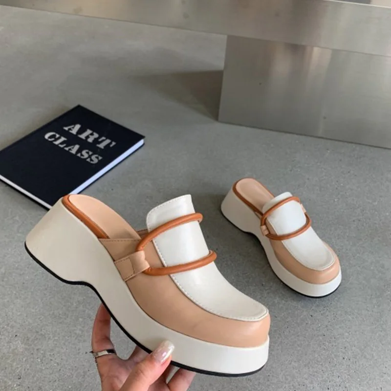 Slippers Women Flip Flop Summer Shoe 2021 New Autumn Mules Indoor Pu Round Toe Slides Loafers Outside Flip-flops Female Shoes
Slippers Women Flip Flop Summer Shoe 2021 New Autumn Mules Indoor Pu Round Toe Slides Loafers Outside Flip-flops Female Shoes
