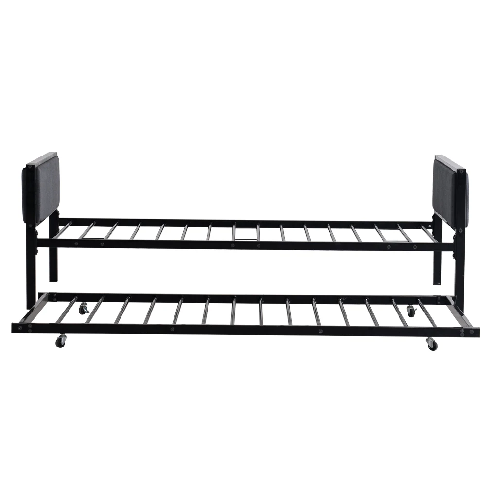 Two Styles Simple Dark Gray Soft Cover Daybed Black Or Extra Bed Frame Twin Bedroom Bed for Bedroom Furniture
Two Styles Simple Dark Gray Soft Cover Daybed Black Or Extra Bed Frame Twin Bedroom Bed for Bedroom Furniture