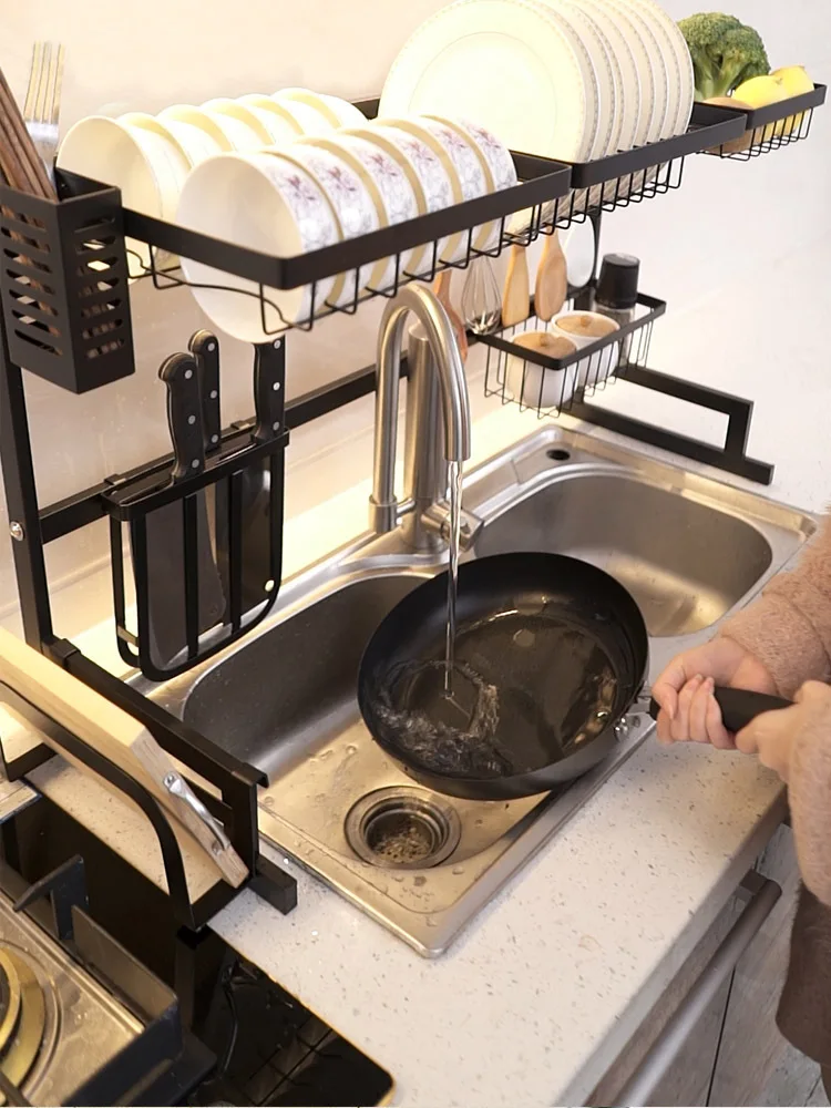Кухонная полка из нержавеющей стали для слива раковины хранения кухонная | Дом и