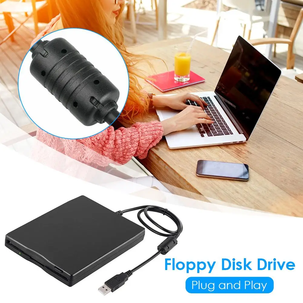 

FDD Floppy Disk Drive Plug Play Output Portable External 3.5" USB 2.0 + 1.44MB PC Windows 2000/XP/Vista/7/8/10 for Mac 8.6 Upper