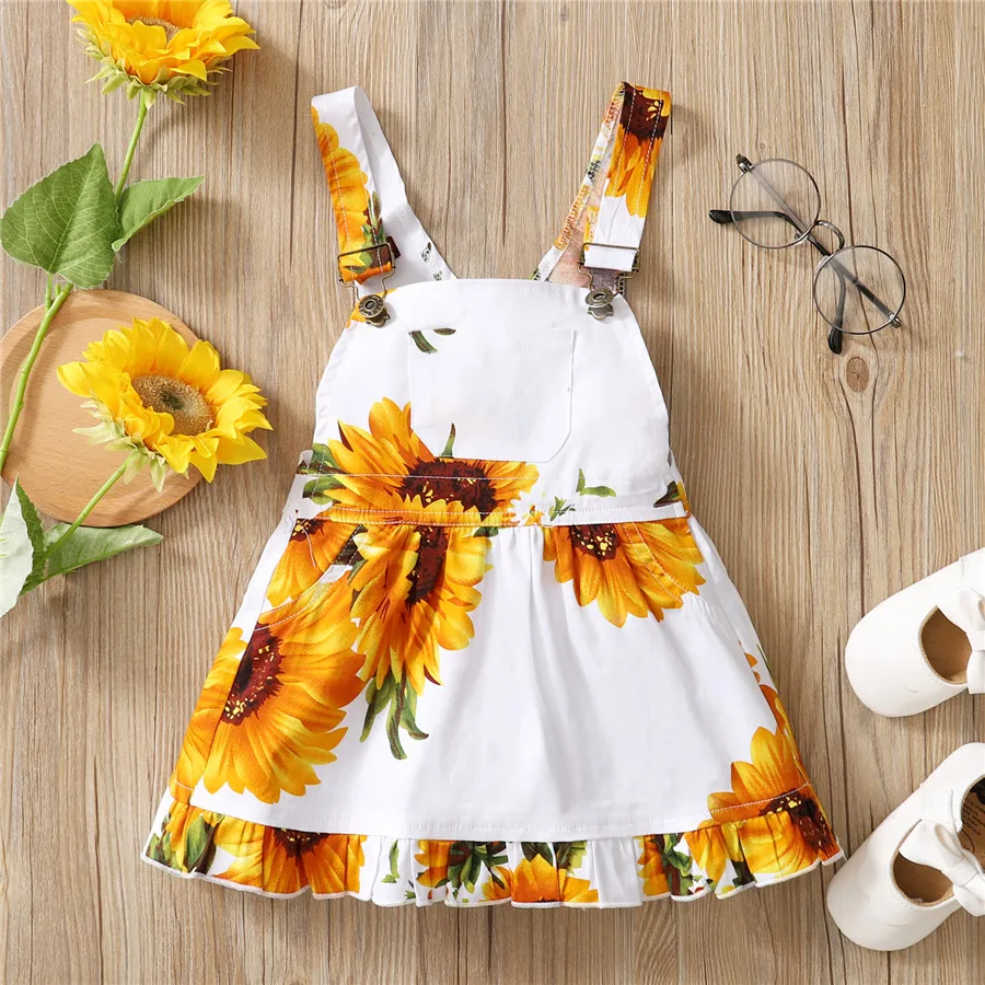 Little Girls Dress, Children Sunflower Printing Sleeveless Suspender Princess Skirt Kid Girls Summer Casual Dresses
Little Girls Dress, Children Sunflower Printing Sleeveless Suspender Princess Skirt Kid Girls Summer Casual Dresses