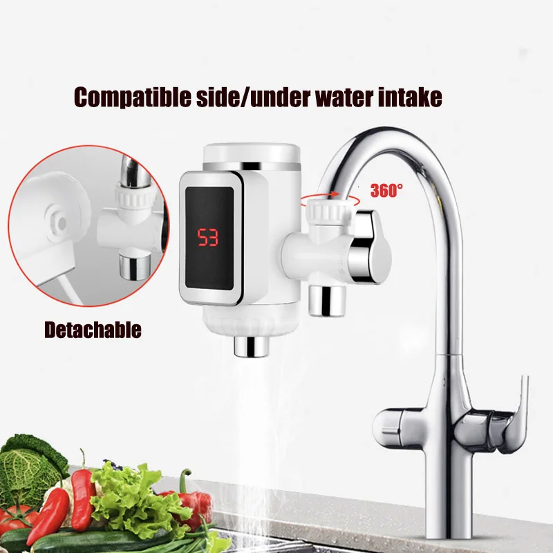 Индикация температуры мгновенный кран горячей воды душ Tankless Электрический Кухня