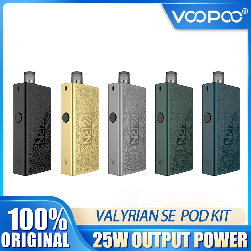 

Original Valyrian SE Pod System Vape Kit 3ML Cartridge 1.0 Ω/0.6 Ω Coil 1250mAh Type-C Fast charging Electronic Cigarettes