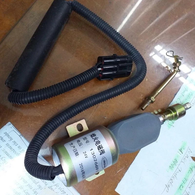 24V Fuel Stop Solenoid 13026697 for Deutz Liugong Backhoe Engine Shut Off Solenoid Switch, 3 Month Warranty
24V Fuel Stop Solenoid 13026697 for Deutz Liugong Backhoe Engine Shut Off Solenoid Switch, 3 Month Warranty