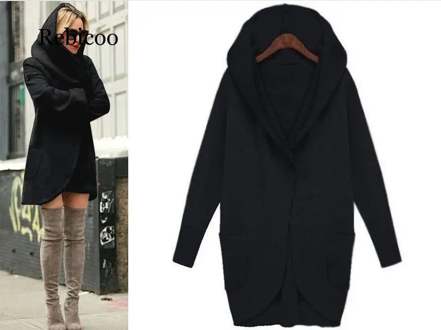Autumn and winter long-sleeved hooded fashion loose woolen coat pocket 5XL long coat fashion women's coat
Autumn and winter long-sleeved hooded fashion loose woolen coat pocket 5XL long coat fashion women's coat