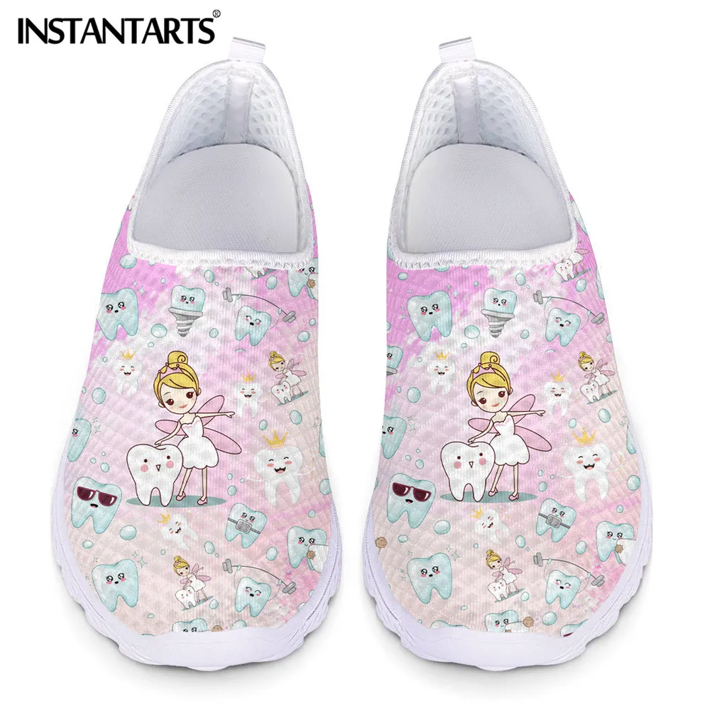 INSTANTARTS Women Sneakers Slip On Light Mesh Dental Shoes Funny Tooth Fairy Print Summer Breathable Flats Shoes Zapatos planos
INSTANTARTS Women Sneakers Slip On Light Mesh Dental Shoes Funny Tooth Fairy Print Summer Breathable Flats Shoes Zapatos planos