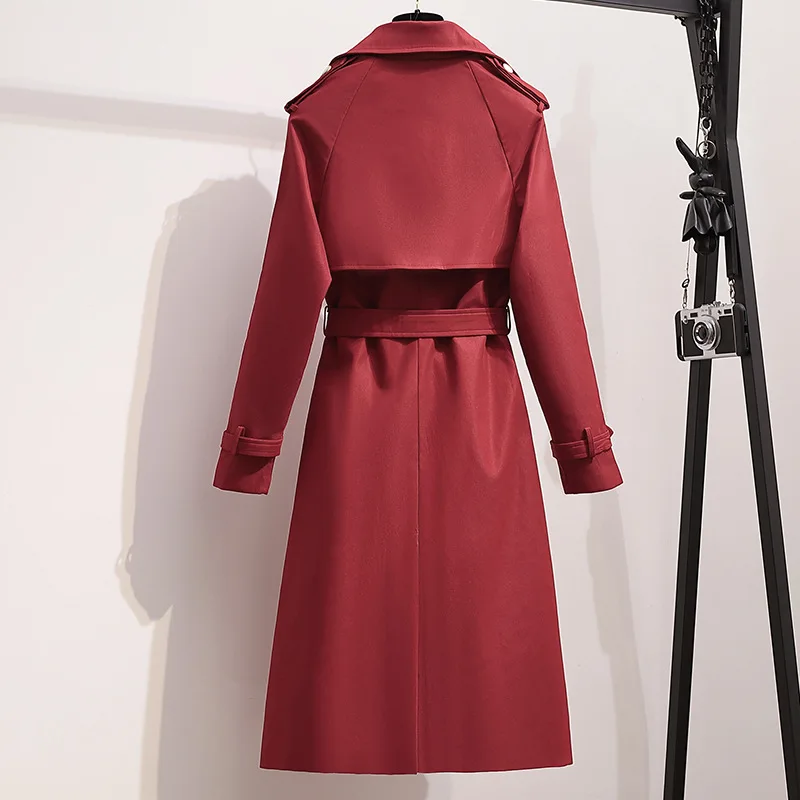 2021 Spring Elegant Long Women Trench Lace up waist Casual Solid V Neck Overcoat Plus Size Long Sleeve Windbreaker Female Trench
2021 Spring Elegant Long Women Trench Lace up waist Casual Solid V Neck Overcoat Plus Size Long Sleeve Windbreaker Female Trench
