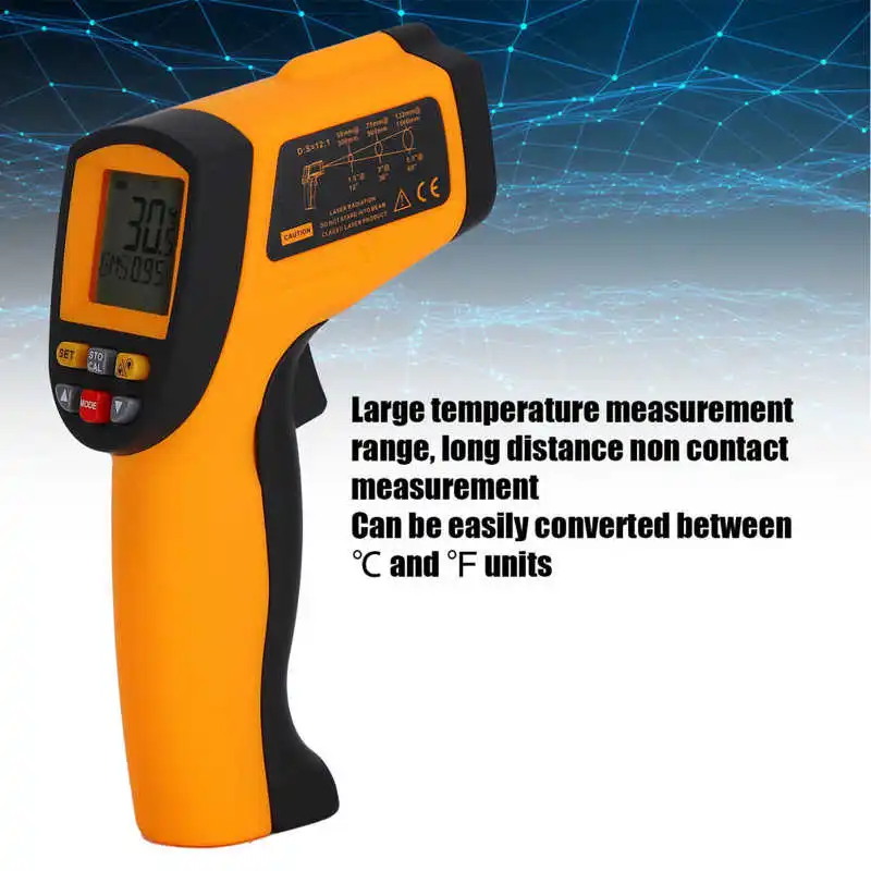 700 Infrared Thermometer Handheld LCD Digital Temperature Non Contact Portable Industrial Thermometer
700 Infrared Thermometer Handheld LCD Digital Temperature Non Contact Portable Industrial Thermometer