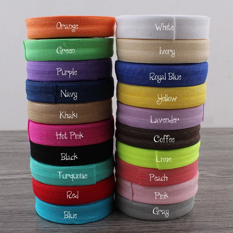 20yards/lot Solid Color Fold Over Elastic 5/8'' 15mm Stretch Fold over FOE Elastics Ribbon by The Yard for Headbands Hair Ties
20yards/lot Solid Color Fold Over Elastic 5/8'' 15mm Stretch Fold over FOE Elastics Ribbon by The Yard for Headbands Hair Ties