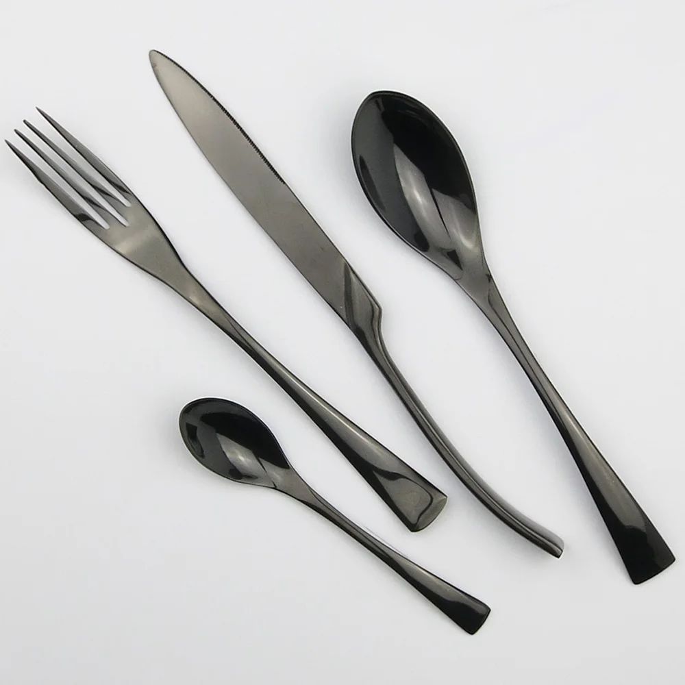 4Pcs/set Set Stainless Steel Gold Set Mirror Polishing Utensils 304 Flatware Black Cutlery Knife Dinnerware Kitchen Spoon Fork
4Pcs/set Set Stainless Steel Gold Set Mirror Polishing Utensils 304 Flatware Black Cutlery Knife Dinnerware Kitchen Spoon Fork